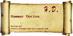 Hammer Dorina névjegykártya